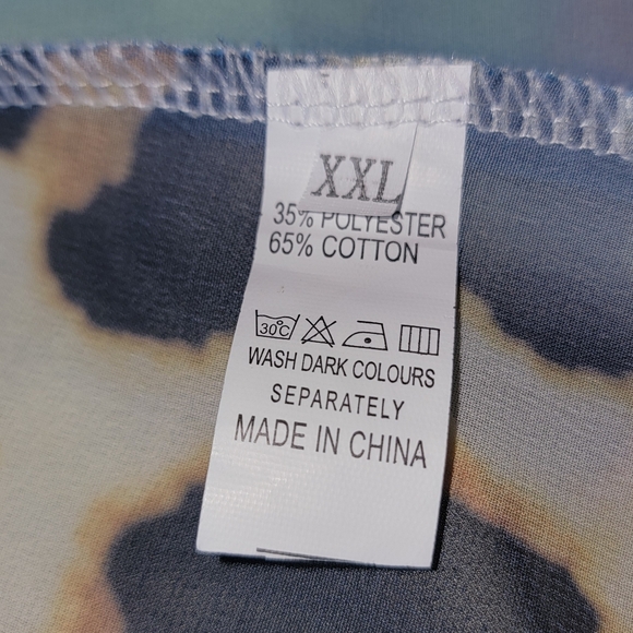 NEW NWOT No Name Brand Plus Size Beach Coverup Open Colorful Animal Print Sz XXL - Picture 4 of 4